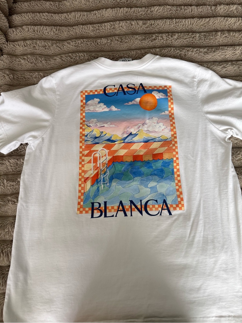 CASA BLANCA White Short Sleeve Graphic Tee